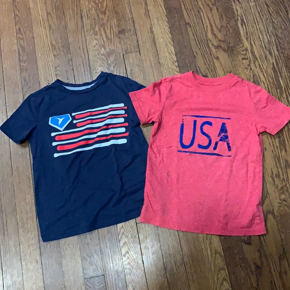 Lot (2) USA Dri-fit like Boys T-shirts -Size 6